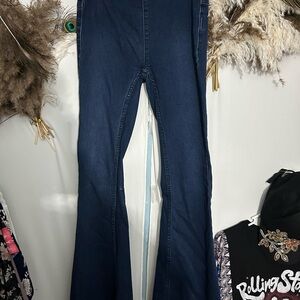 Free People Women's Deep Blue Jeans